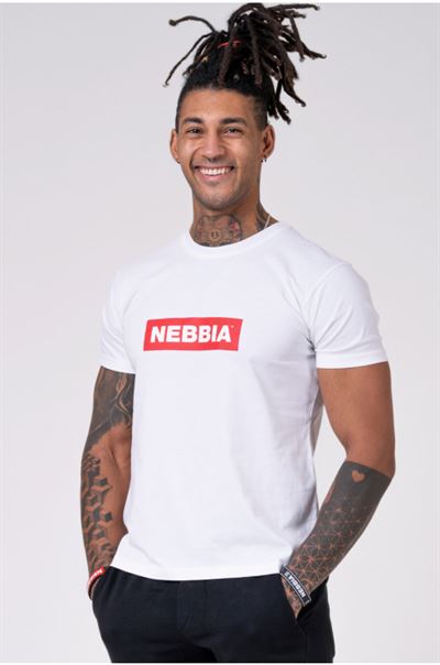Men\'s T-shirt fra NEBBIA i Hvid