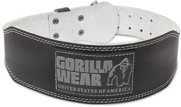 Træningsbelte i læder 4 inch fra Gorilla wear